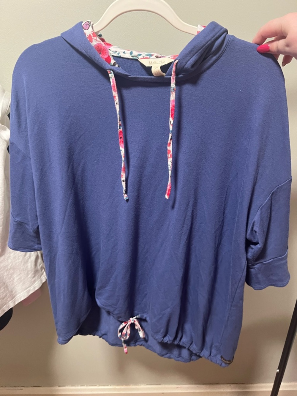 Matilda Jane Blue Women's Short-Sleeve Hooded Pullover Top